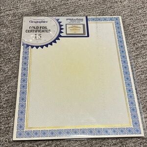 Geographics Gold Foil Certificates
